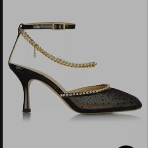 $800 MSRP Nalebe Pumps Womens Stellar 70MM Crystal-Embellished Mesh New